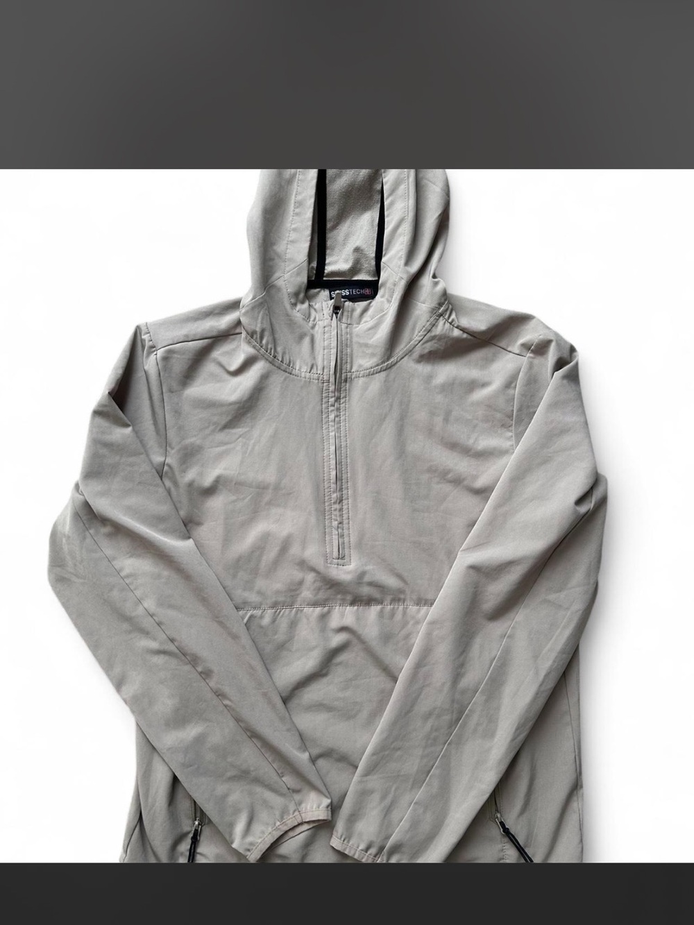 Swiss Tech Men's Small Tan Hooded Wind Breaker Jacket
